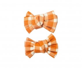 2 Pinzas para Pelo con Lazo de Coleta Sienna Gingham