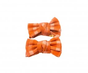 2 Pinzas para Pelo con Lazo de Coleta Sunset Gingham