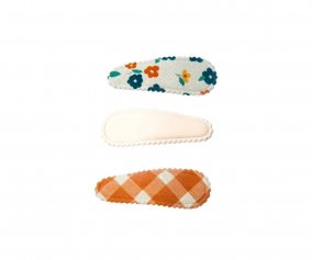 3 Clip para Pelo Snap Sienna Gingham + Meadow