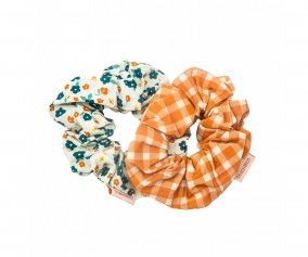 2 Coleteros Scrunchie Sienna Gingham + Meadow