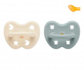 2 sucettes en caoutchouc Hevea Milky White/Gorgeous Grey 3  36 m 
