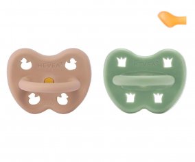 2 sucettes en caoutchouc Hevea Tan Beige/Moss Green 3  36 m 