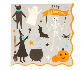 16 Servilletas Grandes Happy Halloween