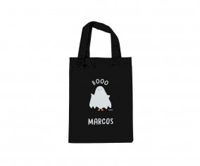 Borsa Nera Booo Halloween Personalizzabile