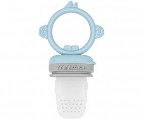 Mangeoire anti-touffement en silicone Pulps Mineral Blue/Powder Grey Minikoioi