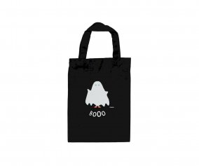 Bolsa preta de doces ou travessuras de Halloween
