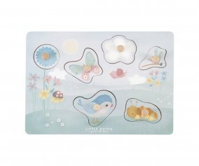 Puzzle Tctil Flores y Mariposas