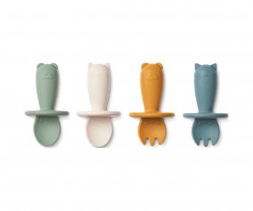 Cubiertos Baby Cutlery Green Multi Mix 4 Pack
