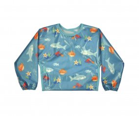 Bavoir  Manches Wipeezee Blue Sea Creatures Waterproof 