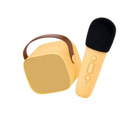 Altavoz Bluetooth y Karaoke Amarillo