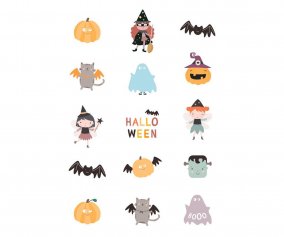 Promoo 15 Tattoos temporrias de Halloween Tutete