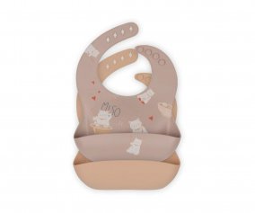 2 Bavoirs en Silicone Miso Moonlight/Shell 