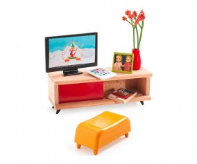 A sala de TV Dollhouse 