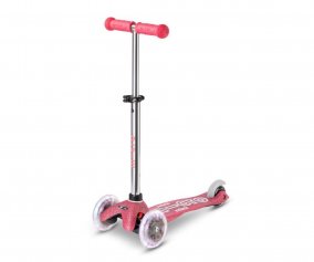 Patinete Mini Deluxe Led Glitter Rosa