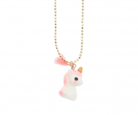 Collier Licorne Rose 