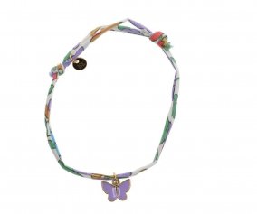Pulseira Floral Liberty Purple Butterfly 