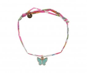 Pulseira Floral Liberty Blue Butterfly 