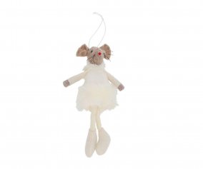 Decorazione Natalizia Appendibile Little Mouse Weiste White