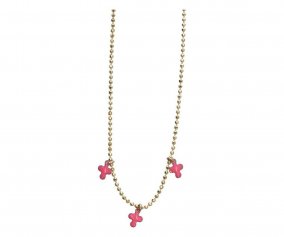 Collier Croix Rose 