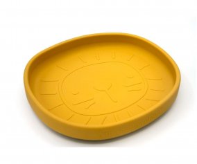 Assiette en silicone Moutarde Alfie El Len