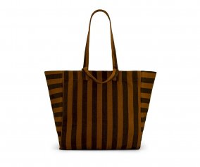 Borsa Tote Elisa Stripes Cumin/Black
