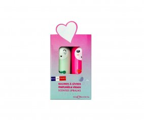 2 Blsamos Labiales Verde y Fucsia