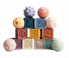 Bolas sensoriais Bebs com blocos empilhveis 