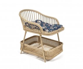 Table  langer Jakarta Rotin Garniture Mandarin pour poupe 