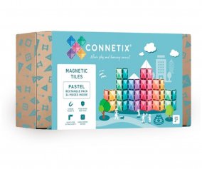 Construccin Connetix Pastel Rectngulo 24 piezas