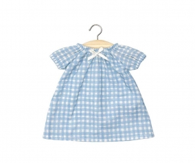 Vestido Sabrina Vichy Azul para Mueco Soft 28 cm