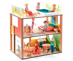 Casetta Arredata Cubic City Djeco Dollhouse