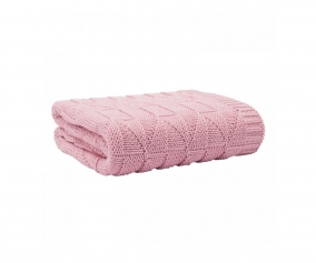 Coperta Personalizzabile Knitted Dusty Pink