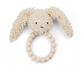 Anneau de Dentition et Hochet Bunny Off White 
