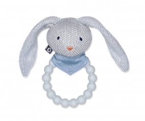 Anneau de Dentition et Hochet Bunny Light Blue