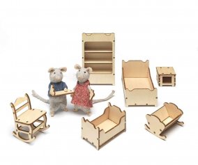 Kit de Mobilier de Chambre  Coucher pour Enfants