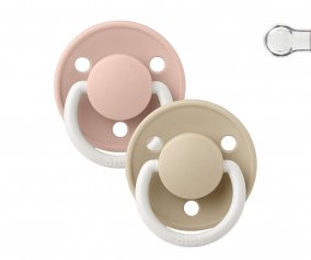 2 chupetas noturnas Bibs De Lux Blush/Vanilla 