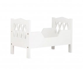 Cama Arlequn para Muecas Blanca
