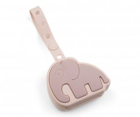 Porta chupeta de silicone Elphee Pink Powder