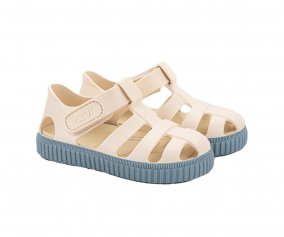 Infant Jelly Sandals Igor Nico Ivory Ocean