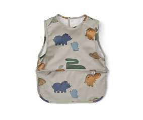 Bib Without Sleeves Bria Dinosaurs / Mist