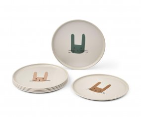 Lot de 6 Assiettes Remco Bunny/Sandy