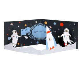 Biglietto Compleanno 3D Space Scene