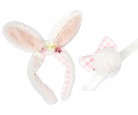 Orejas y Cola de Conejito Peluche