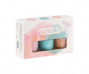 Pack de 3 Vernis  Ongles  l'eau Rose Caramel, Vert d'eau, Pche + Lime  Ongles