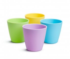 Set de 4 copos Multicoloridos tons pastel