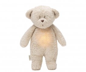 Ours en Peluche Biologique Lumire et Sons Moonie Sand Natur