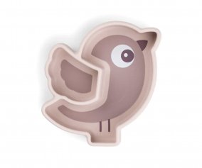 Silicone Plate Stick&Stay Snack Birdee Powder