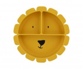 Plato 3 Compartimentos Silicona con Ventosa Mr. Lion