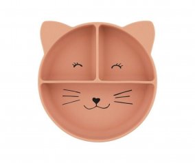 Plato 3 Compartimentos Silicona con Ventosa Mr. Cat