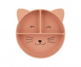 Plato 3 Compartimentos Silicona con Ventosa Mr. Cat